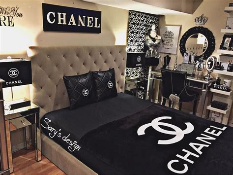 chanel themed bedroom decor.